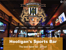 Tablet Screenshot of hooliganssportsbar.com